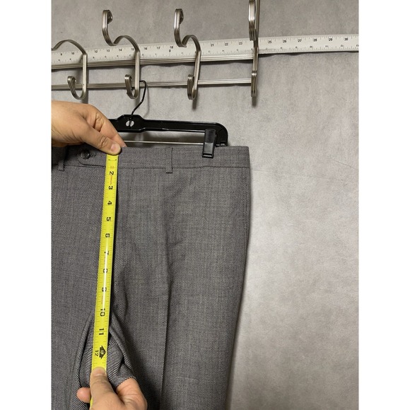 Jack Victor Suit Men 41L Gray Birds Eye Wool Flannel Academia Pants 35x33.5 Luxe - Picture 14 of 16